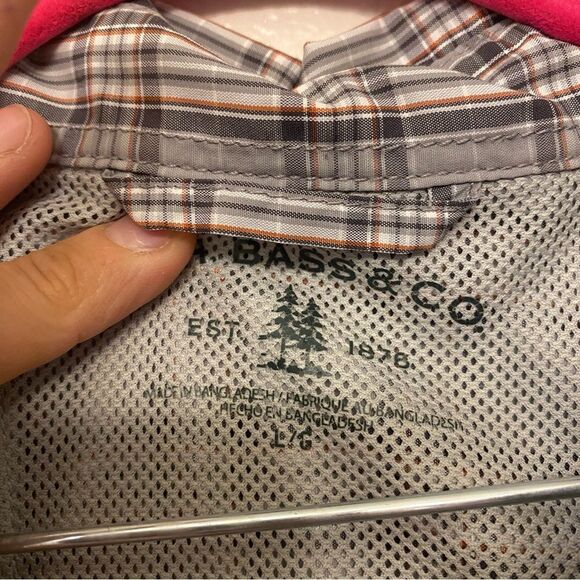 G. H. Bass & Co. Short Sleeve Plaid button up shirt outdoors fishing sportsman-L - Picture 5 of 9